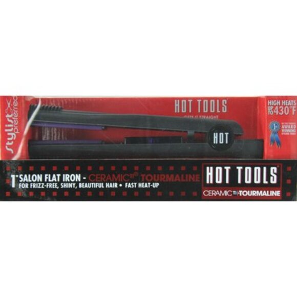Hot Tools Pro Ceramic Ti Tourmaline 1" Flat Straightening Iron #1188 Styling $60 - Picture 1 of 6